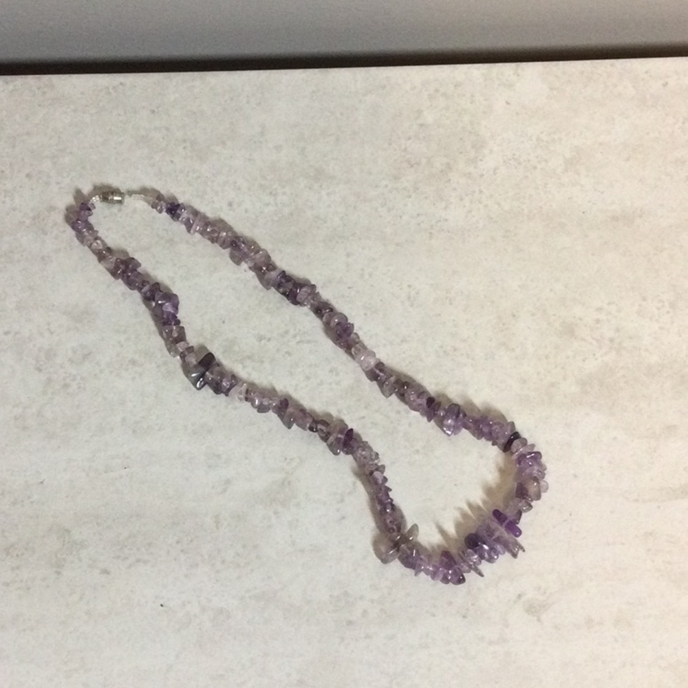 Purple bead necklace